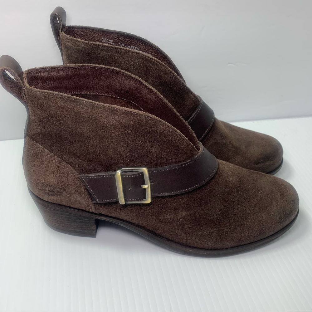 UGG W Wright Belted 1014184 Brown Suede Women's Size US 8‎